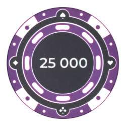 Poker chip "CHROMA 25000" - ceramic - 10g - sold individually