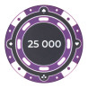 Ficha de pôquer "CHROMA 25000" - em cerâmica - 10g - vendido individualmente