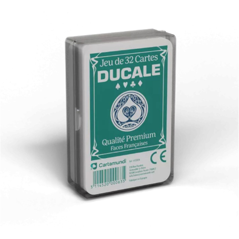 DUCALE spelkort av 32 kort "ORIGINE" i plastfodral - plastbelagda kort - kartongfodral