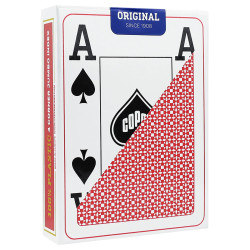 Copag "4 INDEX" Rossi - Mazzo di 55 carte in plastica al 100% - formato poker - 4 indici jumbo