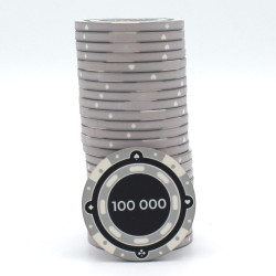 Ficha de póker "CHROMA 100.000" - de cerámica - 10g - se vende por unidad