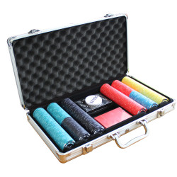 Pokerset med 300 "CHROMA" - keramiska 10 g - EXKLUSIVITET.
