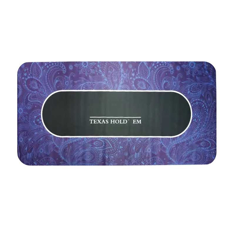 Poker rug "FLORÉAL" - rectangular - 180 x 90 cm - 10 seats - neoprene jersey