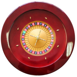 Französisches Casinospiel "ACAJOU 55" - Einfache 0 - 55 cm Durchmesser - Metallzentrum - mit 2 Kugeln