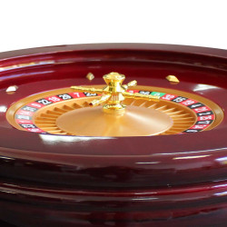 Französisches Casinospiel "ACAJOU 55" - Einfache 0 - 55 cm Durchmesser - Metallzentrum - mit 2 Kugeln