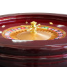 Fransk kasinofransk roulette "ACAJOU 55" - Enkel 0 - 55 cm i diameter - metallcenter - med 2 kulor