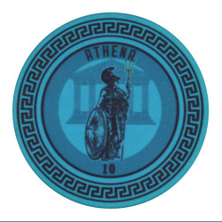 Jeton de poker GREEK GODS "ATHENA 10" - en céramique - 10g - vendu à l'unité