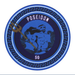 Greek Gods Poker Chip "POSEIDON 50" - ceramic - 10g - sold individually