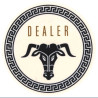 Ficha de pôquer GREEK GODS "DEALER" - 49mm x 3 mm - em cerâmica