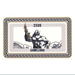 Poker chip GREEK GODS "ZEUS" - 53mm x 85mm x 3.3mm - keramiek