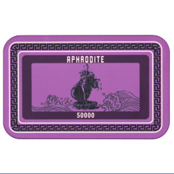 Plaque de poker GREEK GODS "APHRODITE 50 000" - 53mm x 85mm x 3.3mm- en céramique