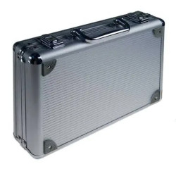 Valigetta portaoggetti "ALU 200" per 200 gettoni da poker - imitazione alluminio - Fondo in plastica