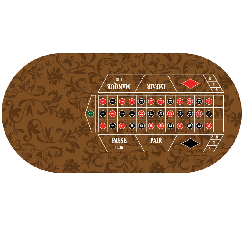 Dywan ruletki "ARABESQUE MARRON" - 180 x 90 cm - z neoprenu jersey