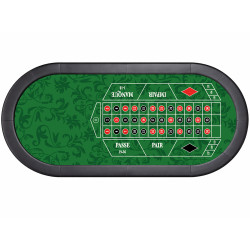 "GREEN ARABESQUE" roulette table - 213 X 107 cm - jersey carpet
