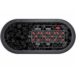 Mesa de ruleta "ARABESQUE NOIRE" - 213 x 107 cm - tapete de jersey