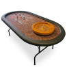 Stół do ruletki "ARABESQUE MARRON" - 213 x 107 cm - dywan z dzianiny