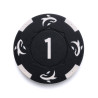 Rollo de 25 fichas de póker "KILLER SHARK 1" - de arcilla compuesta con inserción de metal - 14g.