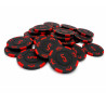 Rolo de 25 fichas de pôquer "KILLER SHARK 5" - em compósito de argila com inserção de metal - 14g