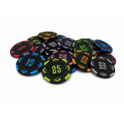 Rulon 25 żetonów do pokera „KILLER SHARK 10” - z mieszanki z gliny z wkładką metalową - 14g