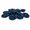 Pokerset "KILLER SHARK 50" med 25 pokermarker - i lera komposit med metallinlägg - 14g
