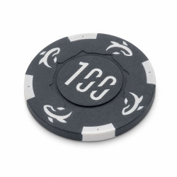 Rolo de 25 fichas de pôquer "KILLER SHARK 100" - em composto de argila com inserção de metal - 14g