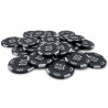 Rotolo di 25 gettoni da poker "KILLER SHARK 100" - in composito di argilla con inserto metallico - 14g