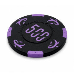 Roll of 25 "KILLER SHARK 500" poker chips - made of clay composite with metal insert - 14g