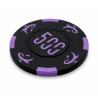 Roll of 25 "KILLER SHARK 500" poker chips - made of clay composite with a metal insert - 14g