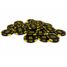 Roll of 25 "KILLER SHARK 1000" poker chips - made of clay composite with metal insert - 14g