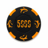 Roll of 25 "KILLER SHARK 5000" poker chips - made of clay composite with metal insert - 14g
