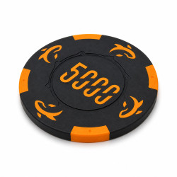 Rouleau de 25 jetons de poker "KILLER SHARK 5000" - en clay composite avec insert métal - 14g