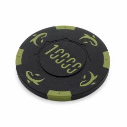 Pokerset med 25 marker "KILLER SHARK 10000" - av lerblandning med metallinlägg - 14g