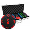 500 Poker Chips Set "KILLER SHARK" - CASH GAME version - Clay composite 14 g - with accessories