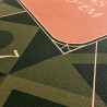 Tapete de poker "LEATHER" verde - retangular - couro sintético - 180 x 90 cm - 10 jogadores