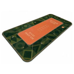 Poker mat "LEATHER" green -...