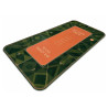 Poker mat "LEATHER" green - rectangular - faux leather - 180 x 90 cm - 10 players