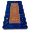 Pokerbord "LEATHER" blå - rektangulär - konstläder - 180 x 90 cm - 10 spelare.