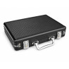 Opbergkoffer "ALU BLACK 200" voor 200 pokerfiches - imitatie aluminium - plastic bodem