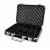 Mallette de rangement "ALU BLACK 200" pour 200 jetons de poker – imitation aluminium – fond Plastique