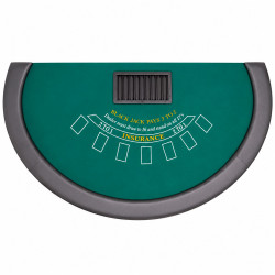 Tavolo da Black Jack "CIRCUS" - gambe pieghevoli - 7 giocatori - con portagioie per chip
