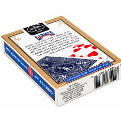 Bicycle "RIDER BACK BLÅ" Standard - Kortlek med 56 plastbelagda dukade kort - standardpokervariant - 2 standardindex.