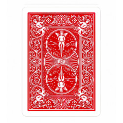 Bicycle "RIDER BACK ROUGE" Standard - Jeu de 56 cartes toilées plastifiées – format poker – 2 index standards