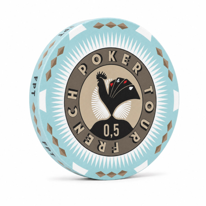 Pokerspelpjäs "FRENCH POKER TOUR 0.5" - i keramik - 10g - säljs styckvis