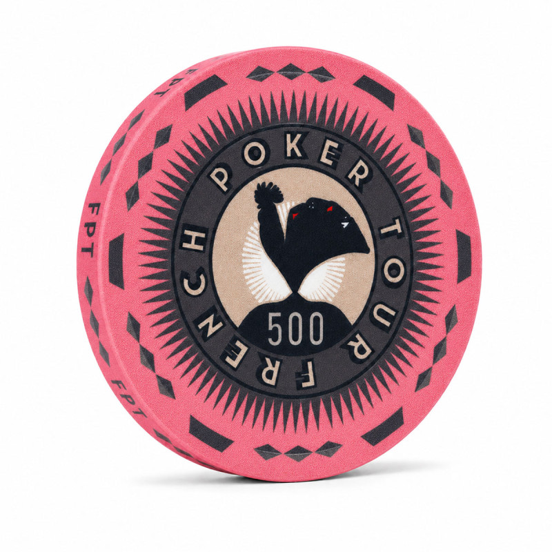 Gettone per poker "FRENCH POKER TOUR 500" - in ceramica - 10 g - venduto singolarmente