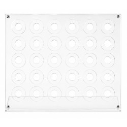 Espositore in plexiglass per 40 gettoni da poker.