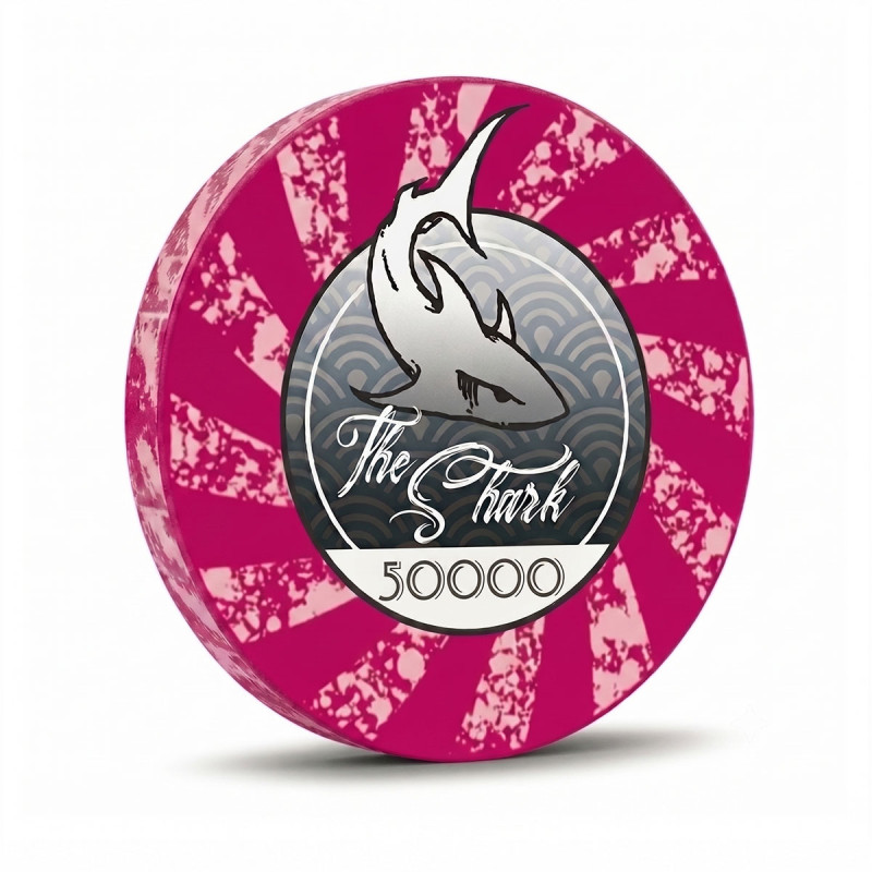 Pokermarker "THE SHARK 50000" - i keramik - 10g - säljs styckvis