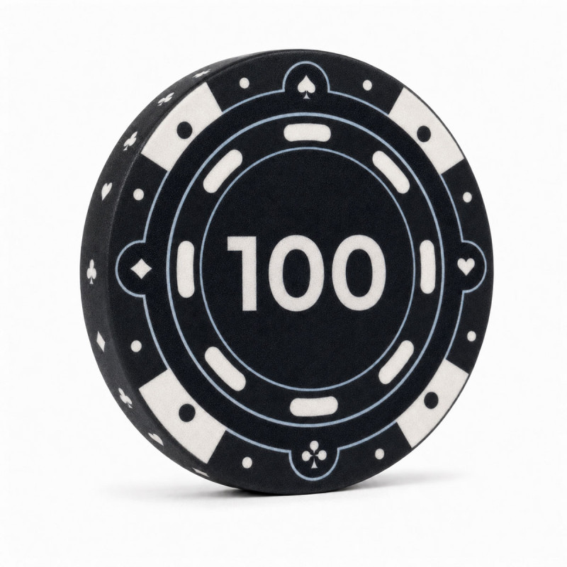 Ficha de pôquer "CHROMA 100" - de cerâmica - 10g - vendida individualmente.