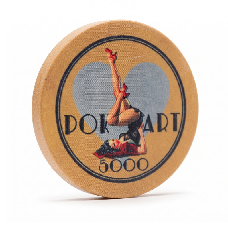 Fichas de pôquer "PIN UP 5000" - em cerâmica - 10g - vendido individualmente