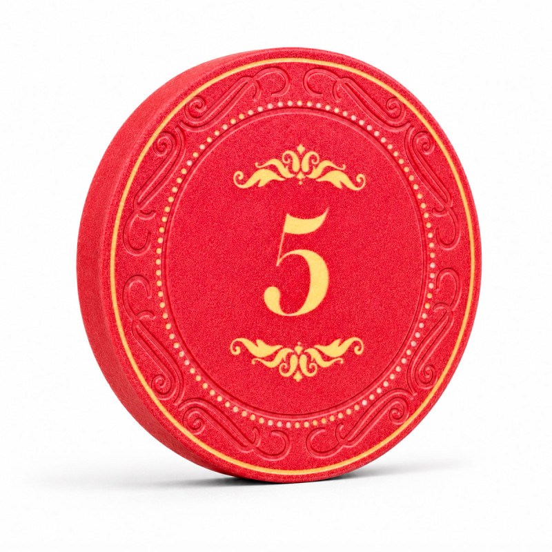 Żeton do pokera "CROWN OF LAUREL - 5" - ceramiczny - 10g - sprzedawany na sztuki