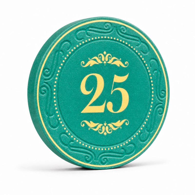 "CROWN OF LAUREL - 25" poker chip - ceramic - 10g - sold individually
